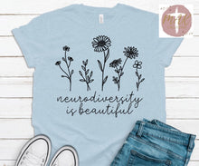 Load image into Gallery viewer, Neurodiversity is Beautiful (Black Print)  (AVAILABLE IN ALL SIZES)
