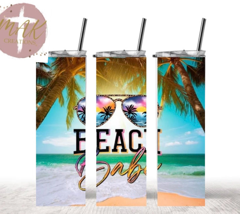 Beach Babe Palms Tumbler