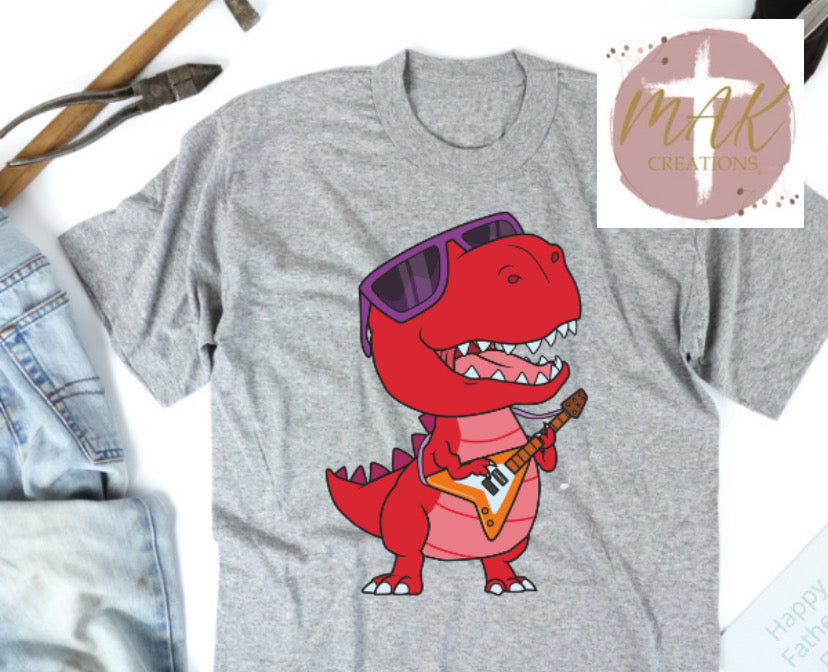 Rockin Red Dino (AVAILABLE IN ALL SIZES)