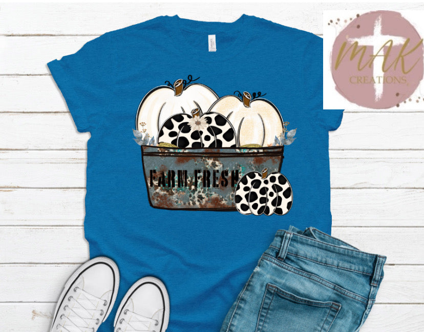 Farm Fresh Bucket (White & Cow) (AVAILABLE IN ALL SIZES)