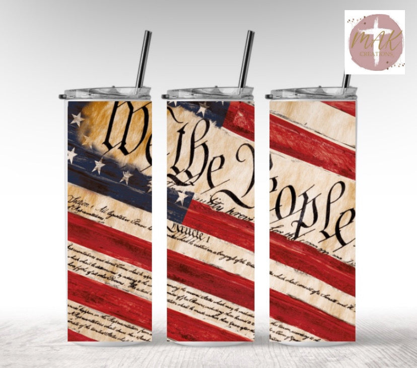 We The People (20 oz Skinny Tumbler)