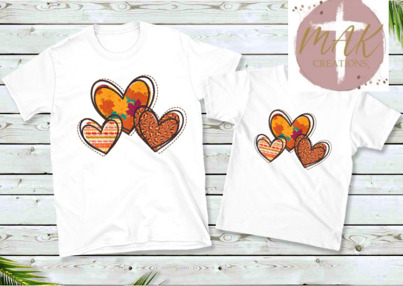 Fall Hearts (3) (AVAILABLE IN ALL SIZES)