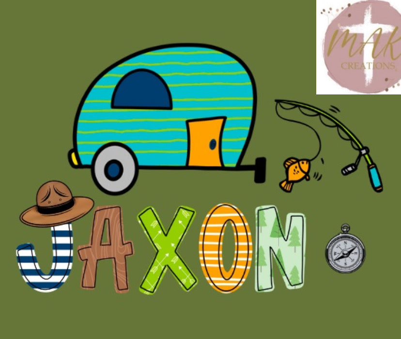 Personalized Camping Name (AVAILABLE IN ALL SIZES)