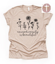 Load image into Gallery viewer, Neurodiversity is Beautiful (Black Print)  (AVAILABLE IN ALL SIZES)
