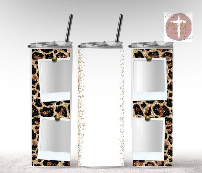 Leopard Photos (20 oz Skinny Tumbler)