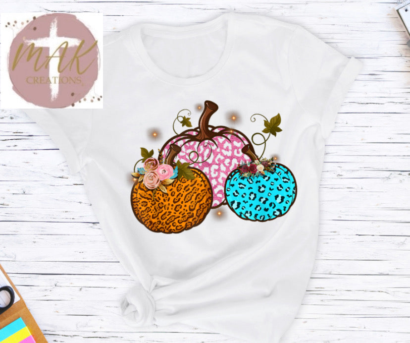 Colorful Leopard Pumpkins (AVAILABLE IN ALL SIZES)