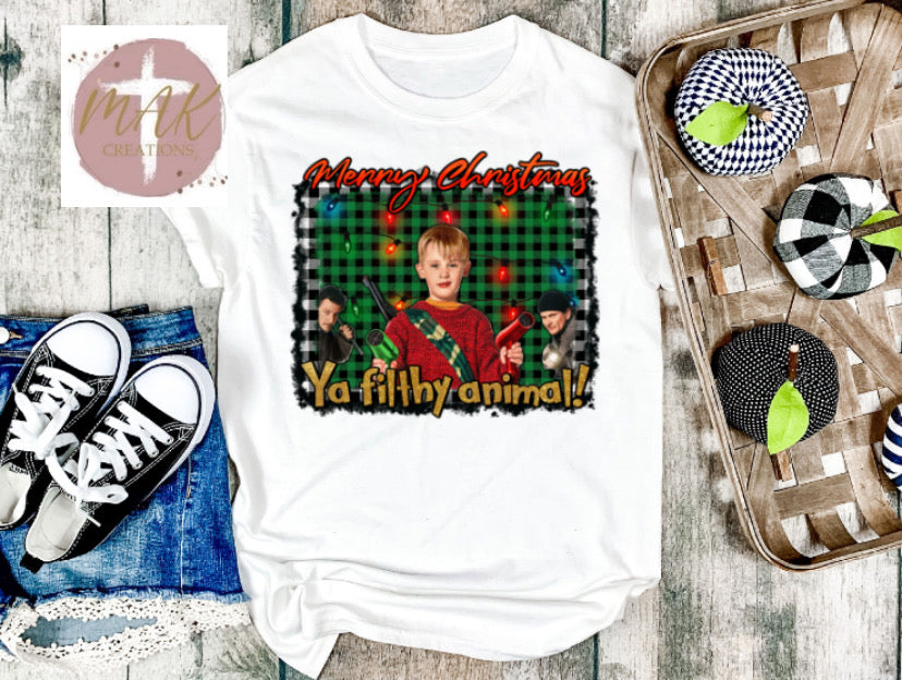 Merry Christmas Ya Filthy Animal (AVAILABLE IN ALL SIZES)