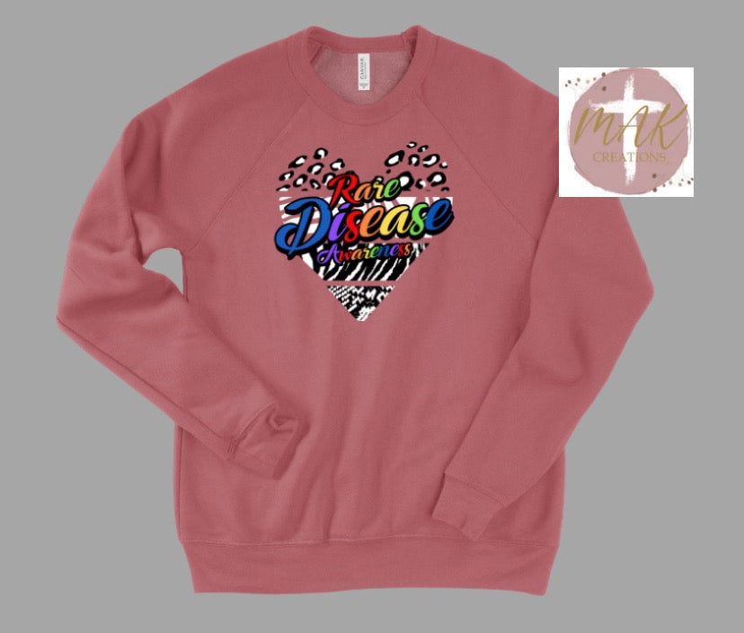 Rare Disease Heart (Colorful) (AVAILABLE IN ALL SIZES)