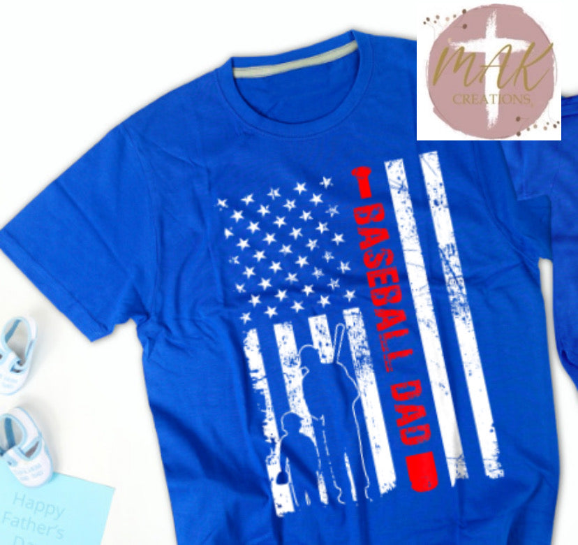 Baseball Dad (Flag) (AVAILABLE IN ALL SIZES)