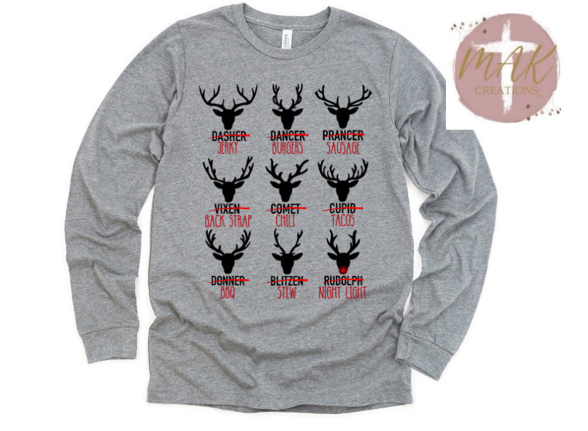 Reindeer Names With Food (AVAILABLE IN ALL SIZES)