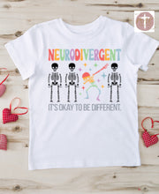 Load image into Gallery viewer, Neurodivergent Its Ok To Be Different (AVAILABLE IN ALL SIZES)
