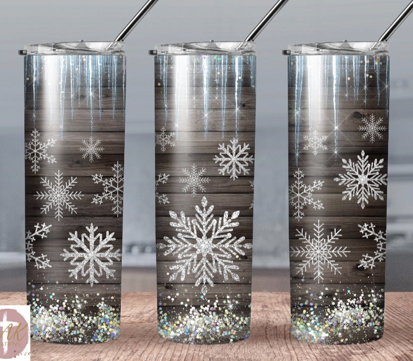 Snowflakes (20 oz Skinny Tumbler)