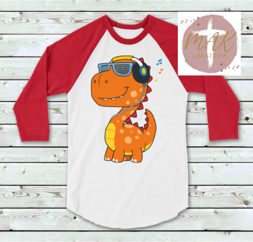 Jammin Orange Dino (AVAILABLE IN ALL SIZES)