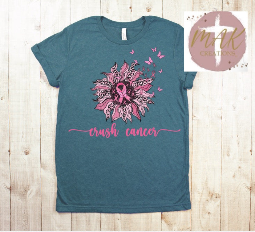 Crush Cancer Flower (AVAILABLE IN ALL SIZES)