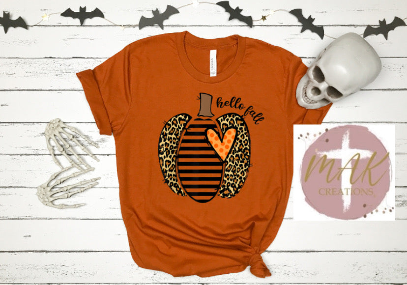 Leopard & Stripe Pumpkin (AVAILABLE IN ALL SIZES)