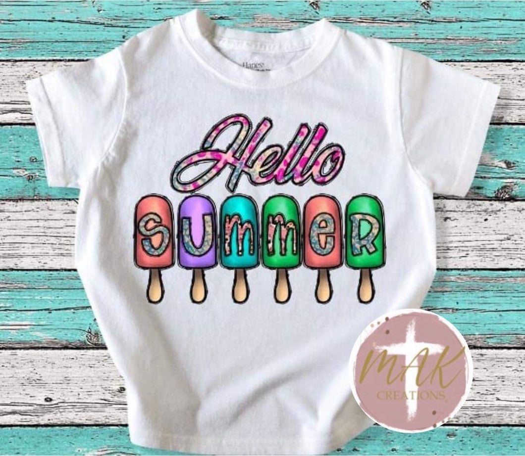 Hello Summer Popsicles #2 (AVAILABLE IN ALL SIZES)