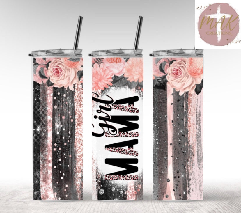 Girl Mama (20 oz Skinny Tumbler)