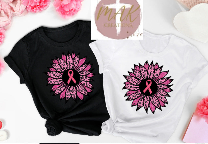 Breast Cancer Flower (AVAILABLE IN ALL SIZES)