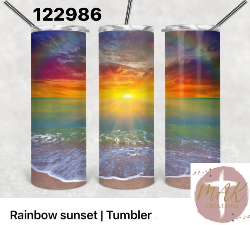 Rainbow Sunset Tumbler