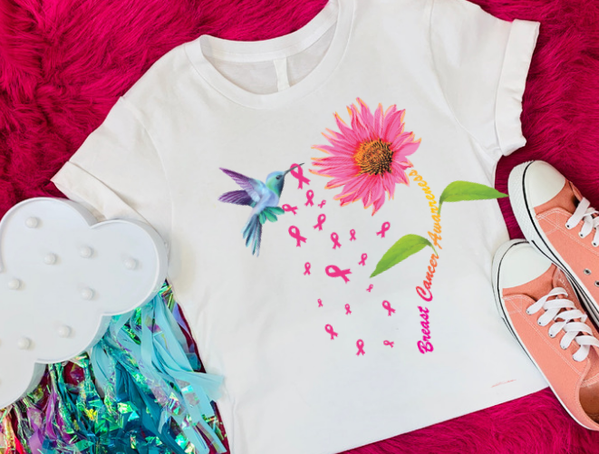 Bird with Pink Flower (AVAILABLE IN ALL SIZES)