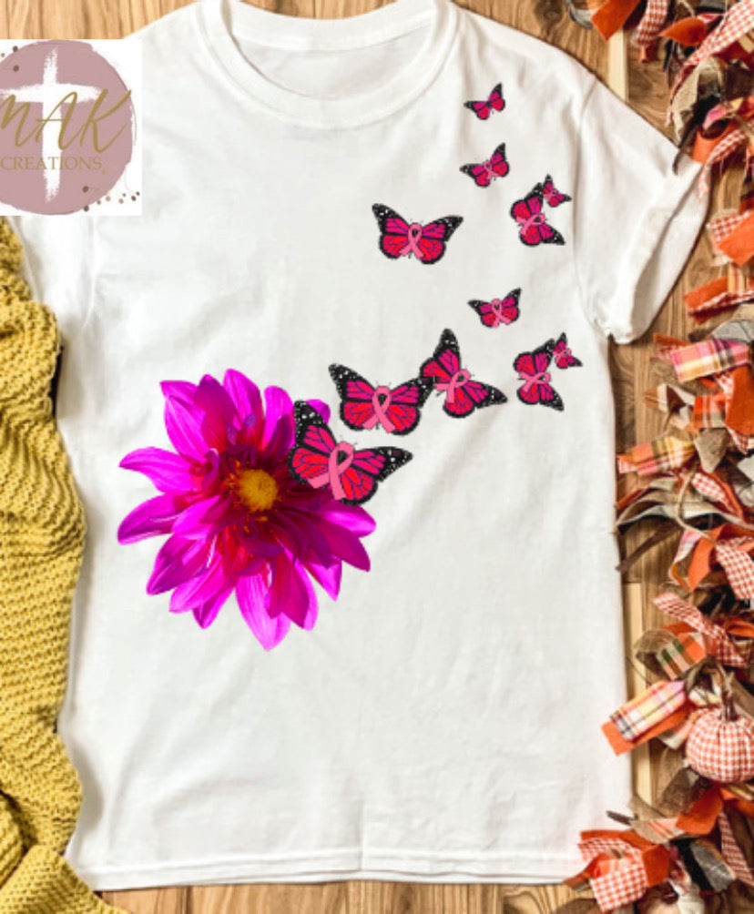 Flower with Butterflies (AVAILABLE IN ALL SIZES)