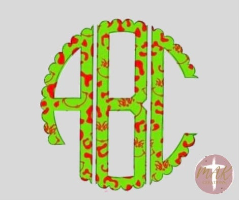 Christmas Alpha Names #3  (Available in All Sizes)