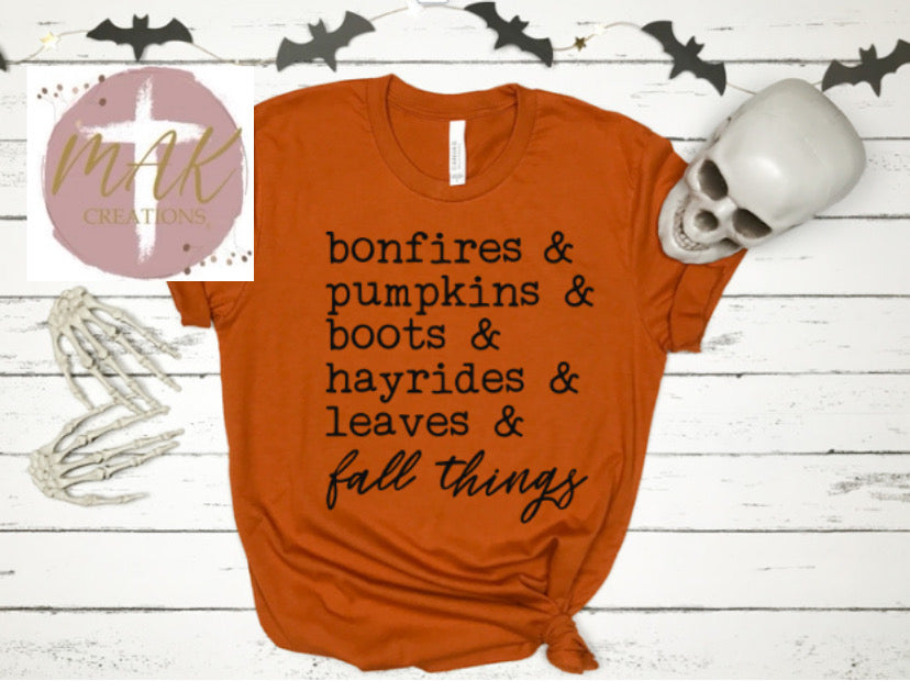 Fall Words: Fall Things (AVAILABLE IN ALL SIZES)