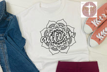 Load image into Gallery viewer, Autism Flower (Black Print)  (AVAILABLE IN ALL SIZES)
