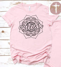 Load image into Gallery viewer, Autism Flower (Black Print)  (AVAILABLE IN ALL SIZES)
