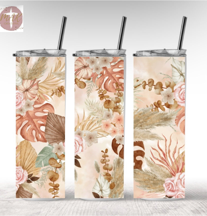 Boho Floral (20 oz Skinny Tumbler)