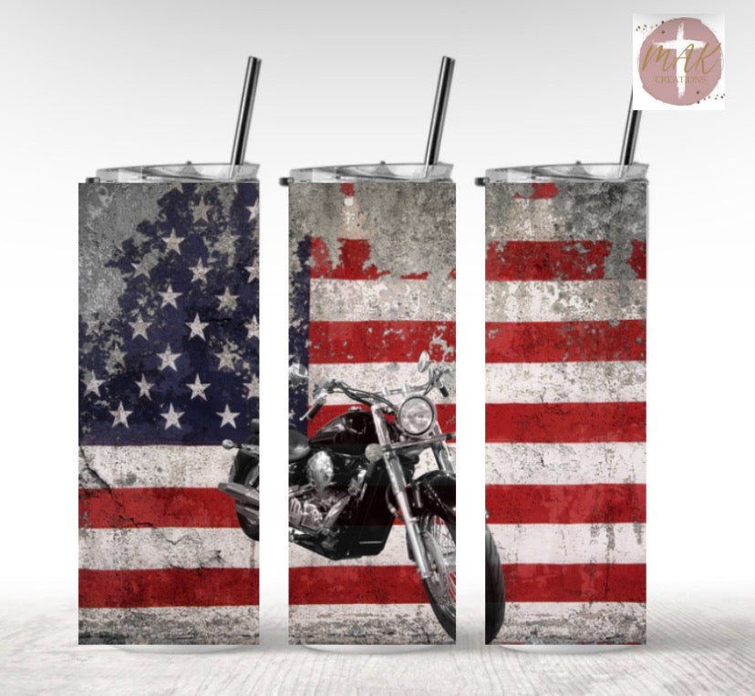 American Motorcycle (20 oz Skinny Tumbler)