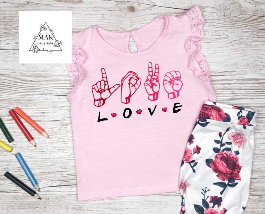 LOVE Sign Language (AVAILABLE IN ALL SIZES)