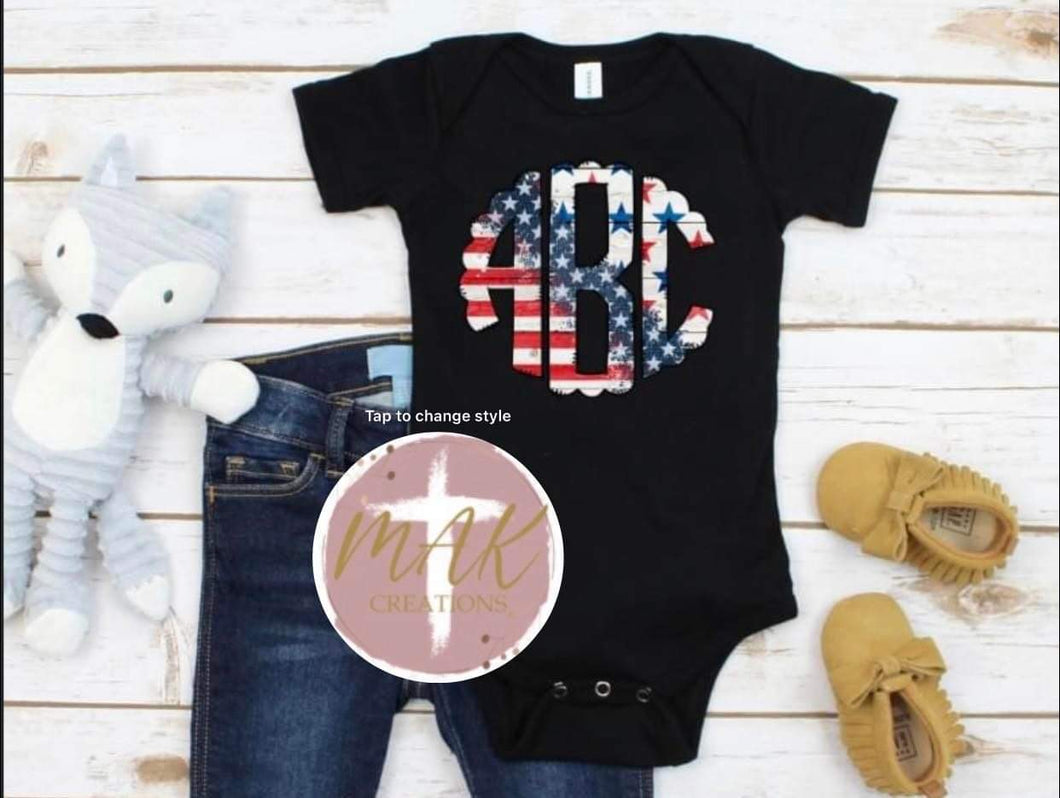 Monogram Red White Blue #2
