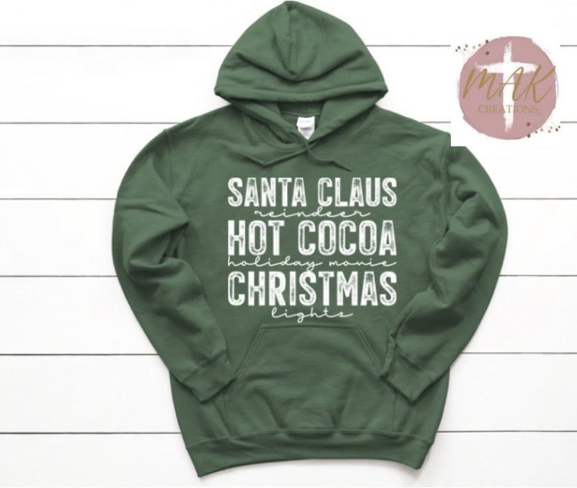 Distressed Christmas Words (White Color Print)   (AVAILABLE IN ALL SIZES)