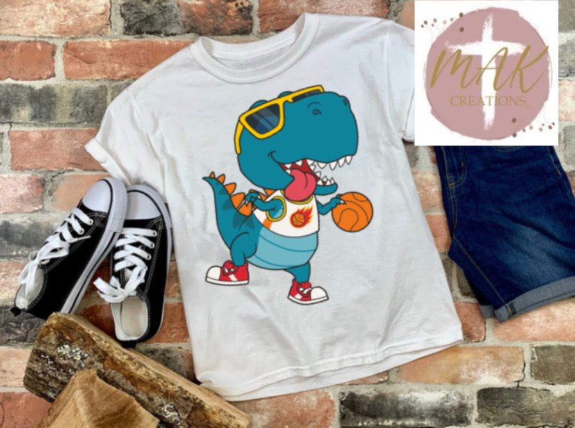 Basketball Dino (AVAILABLE IN ALL SIZES)