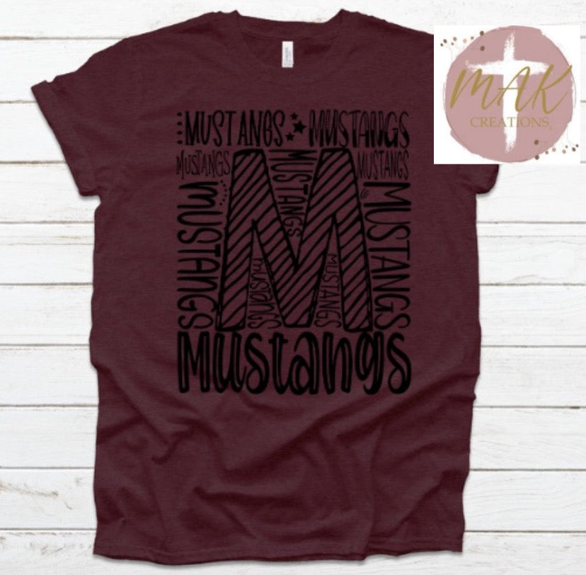 Mustangs Typography