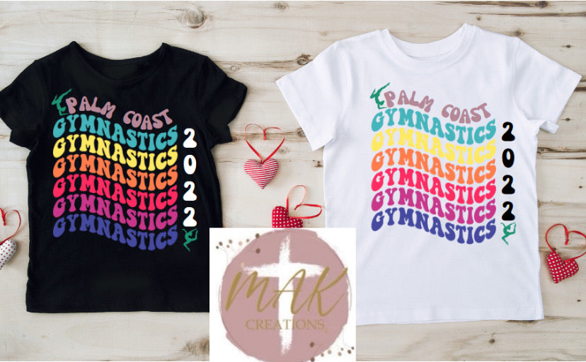 Palm Coast Gymnastics Wave Colorful (AVAILABLE IN ALL SIZES)