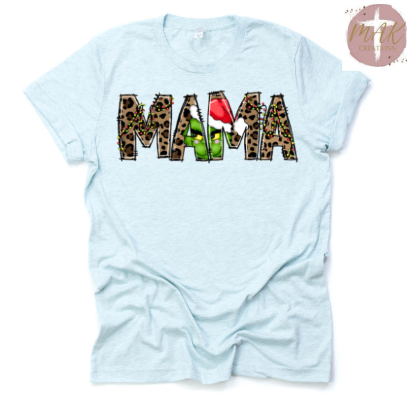 Mama (Leopard & Green) (AVAILABLE IN ALL SIZES)