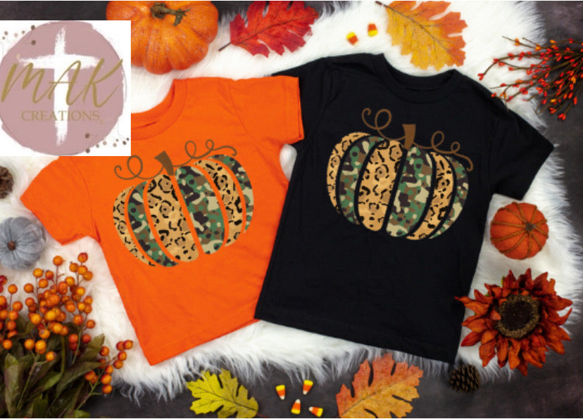 Leopard & Camo Pumpkin (AVAILABLE IN ALL SIZES)