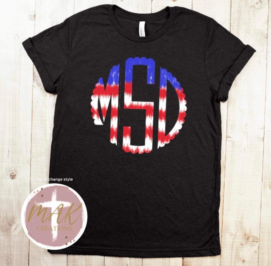Monogram Red White Blue #1