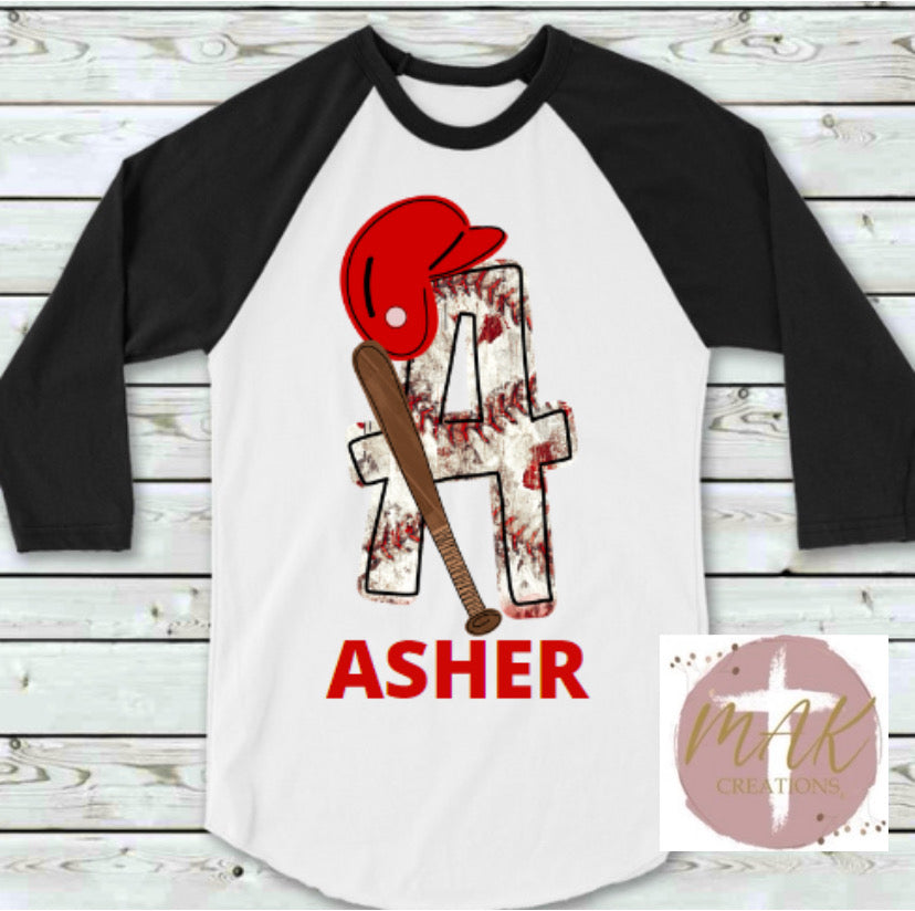 Personalized Baseball Name (AVAILABLE IN ALL SIZES)