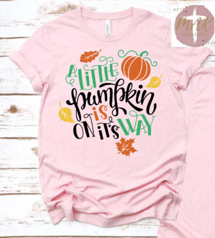 Little Pumpkin is on its Way  (AVAILABLE IN ALL SIZES)