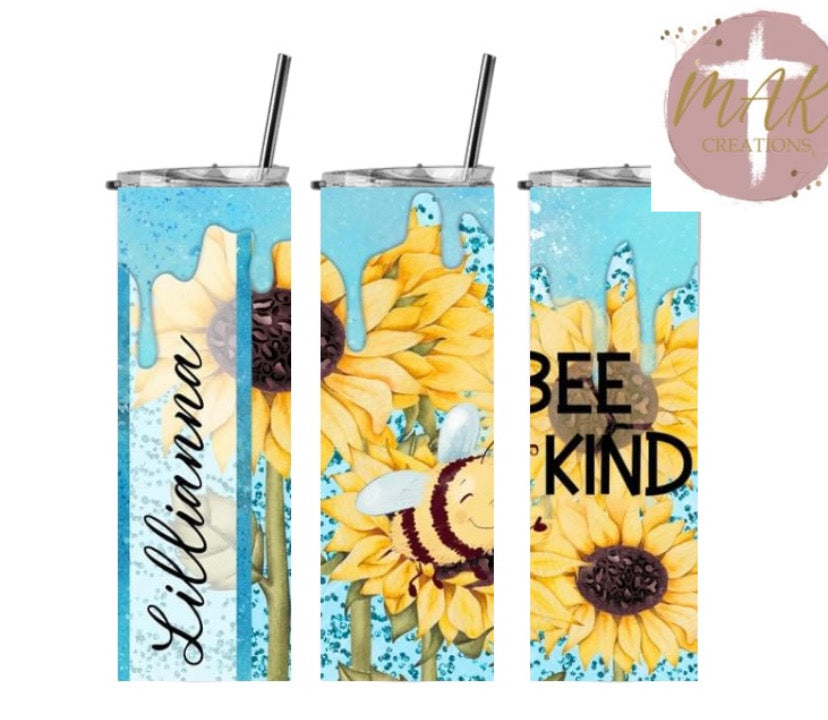 Bee Kind With Name #2 Tumbler