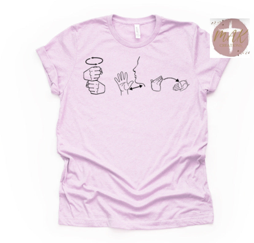 Coffee Sign Language (AVAILABLE IN ALL SIZES)