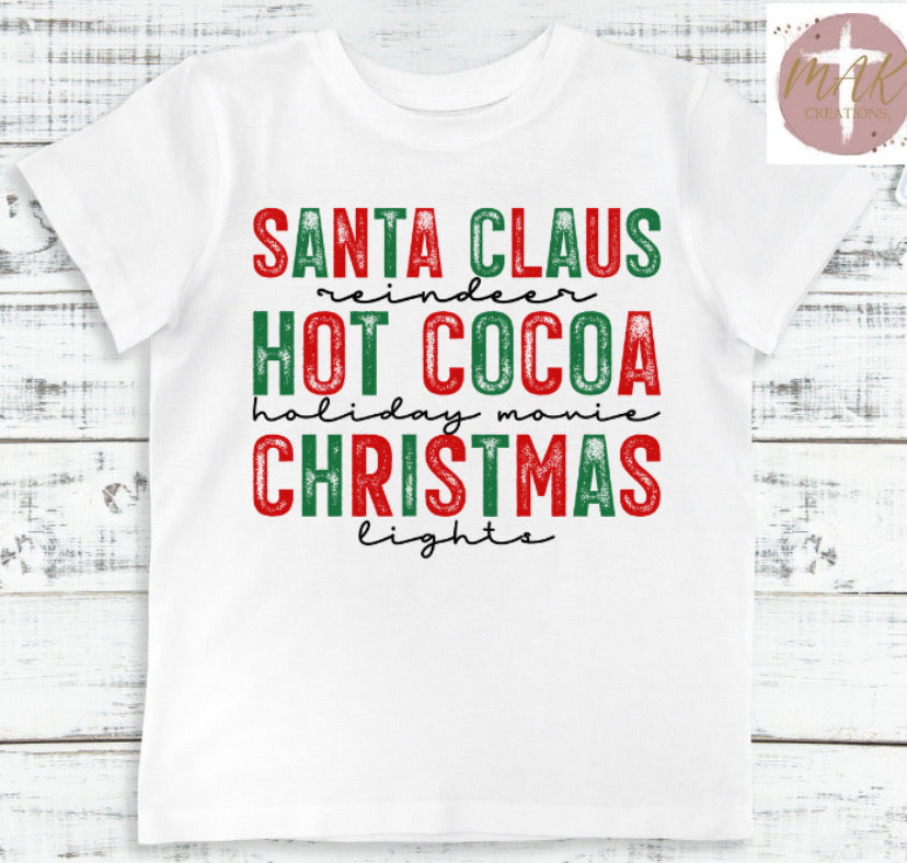 Distressed Christmas Words (Bold Color Print)   (AVAILABLE IN ALL SIZES)