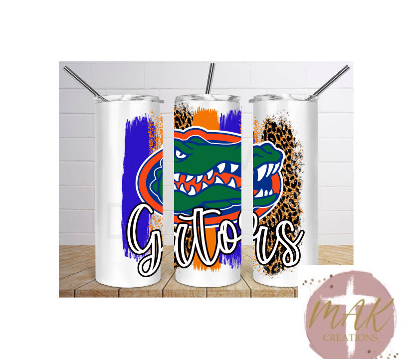 20 oz Skinny Tumbler Gators Paint Swatch