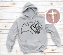 Load image into Gallery viewer, Bat &amp; Heart (AVAILABLE IN ALL SIZES)
