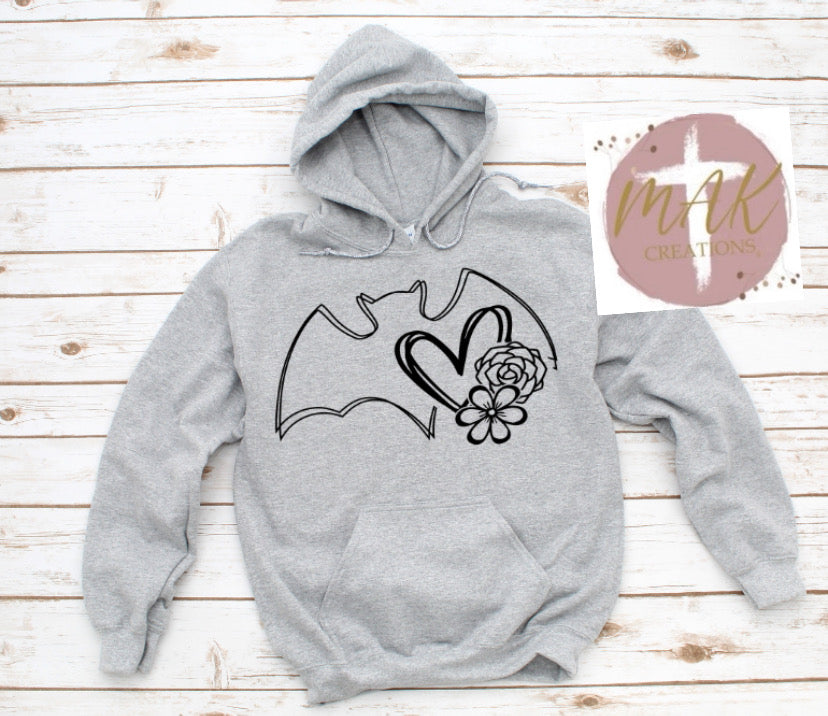Bat & Heart (AVAILABLE IN ALL SIZES)