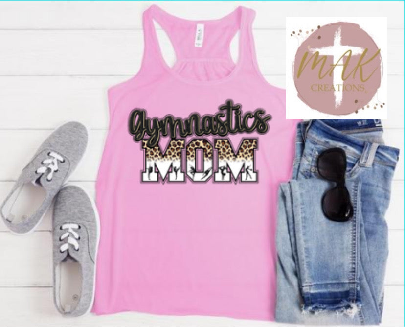 Gymnastics Mom Leopard  (AVAILABLE IN ALL SIZES)
