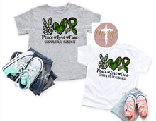 Load image into Gallery viewer, Peace Love Cure Cerebral Palsy (AVAILABLE IN ALL SIZES)
